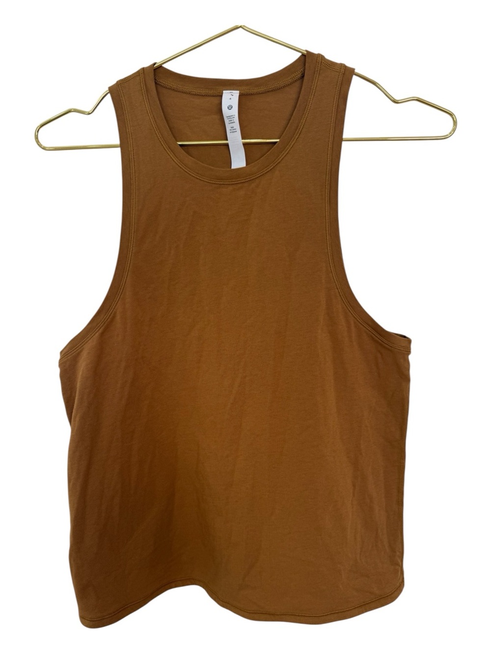 Lululemon Size 4 Squad Goals Tank Cotton Spiced Bronze Brown